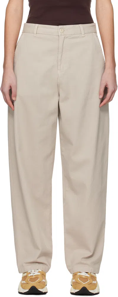CARHARTT BEIGE BRADY TROUSERS