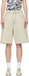 Carhartt Beige Brandon Denim Shorts In Green