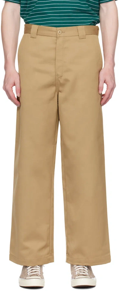 Carhartt Beige Brooker Trousers In 8y Leather