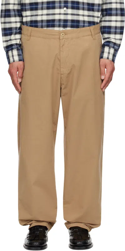 Carhartt Beige Calder Trousers In 8ygd Leather