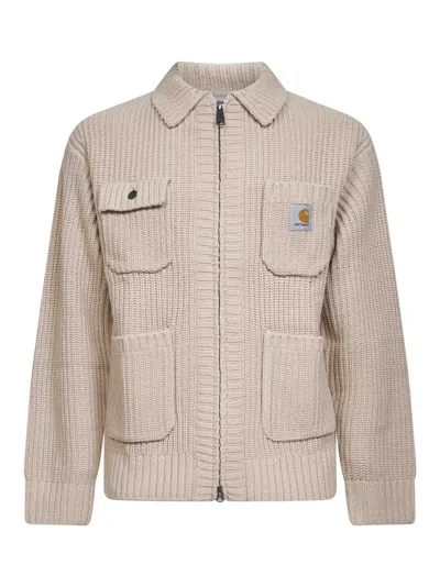 Carhartt Beige Chore Knit Jacket In Neutral