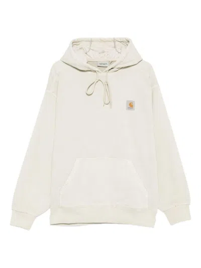 Carhartt Beige Cotton Hoodie With Logo  Wip In Neutral