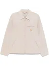 Carhartt Canvas Jacket Zip Pockets In Neutral