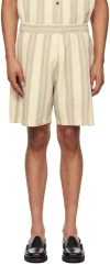Carhartt Beige Dodson Stripe Shorts In Xx 2a2 Dodson Stripe