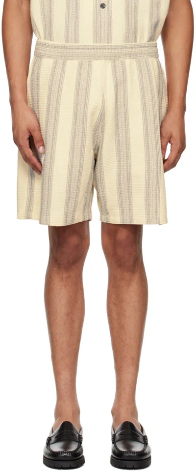 Carhartt Beige Dodson Stripe Shorts In Xx 2a2 Dodson Stripe