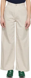 Carhartt Beige Jens Trousers In Fleur De Sel Stone D