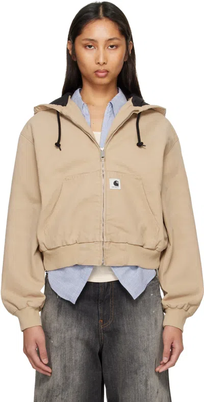 Carhartt Beige Og Active Jacket In Neutral