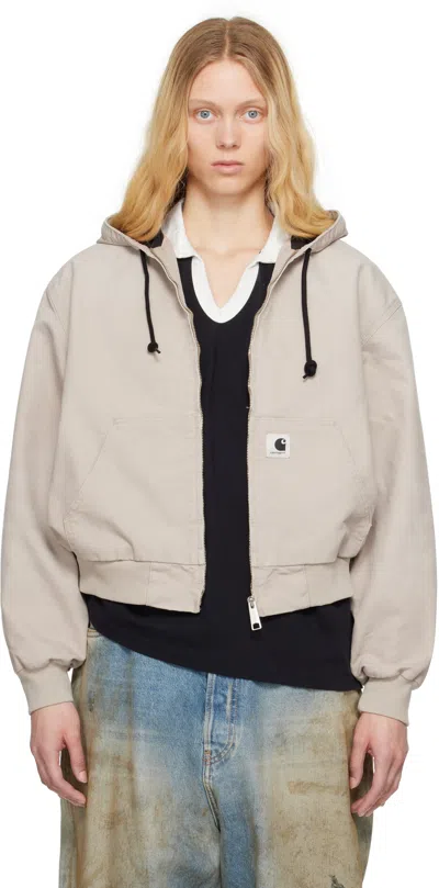 Carhartt Beige Og Active Jacket In Dusky Beige Stone Ca