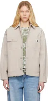 Carhartt Work Jacket "og Michigan" In Dusky Beige / Dusky