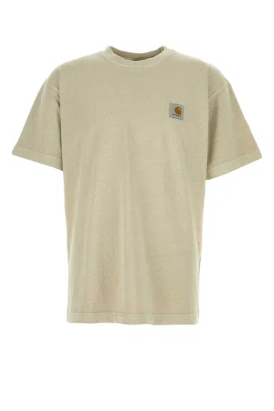 CARHARTT MEN BEIGE OVERSIZE T-SHIRT, XXL LUXURY T-SHIRTS FOR MEN DARVEYS