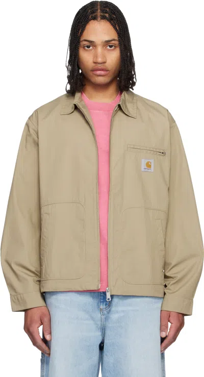 Carhartt Beige Postal Jacket In Brown