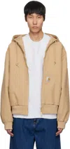 Carhartt Beige Spring Og Active Jacket In 07e02 Dusty H Brown