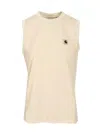 Carhartt Crew Neck Sleeveless Organic Cotton Top In Neutral