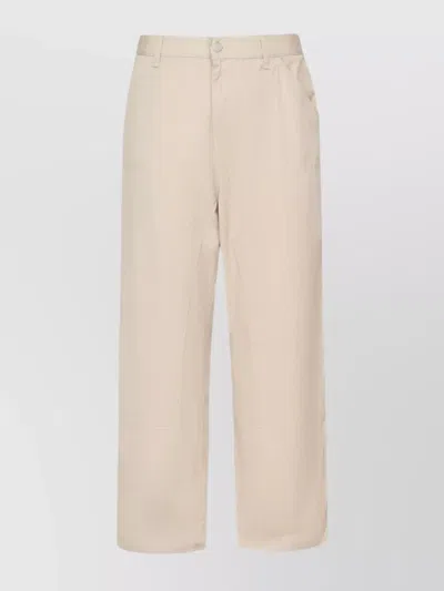 Carhartt Beige Trousers Triple Stitching In Neutral