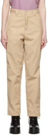 Carhartt Beige W' Master Trousers In G102 Wall Rinsed