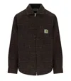 Carhartt Ip Mens Bellamy Boucle Woven Shirt Bellamy Check Tobacco In Brown