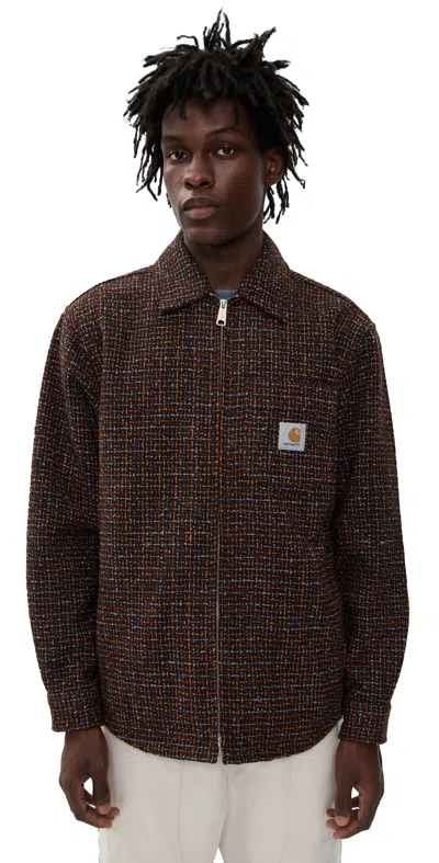 Carhartt Bellamy Shirt Jacket Bellamy Check/tobacco In Brown