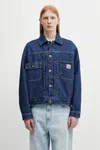 Carhartt Belmar Logo-patch Denim Jacket In Blue