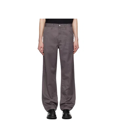 Carhartt Gray Simple Trousers In 2lq02 Manta Rinsed