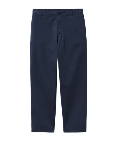 Carhartt Belt-loop Casual Pants In Cgd Dark Navy