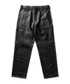 Carhartt Black Single Knee Pu Leather Cargo Pants In Black