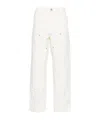 Carhartt Double Knee Straight-leg Trousers In White