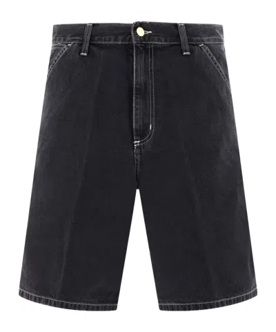 Carhartt Belt-loop Denim Shorts In Black