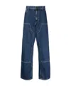 Carhartt Logo-patch Straight-leg Jeans In Blue