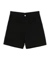 Carhartt Wip Walter Single Knee Logo-patch Shorts In Black
