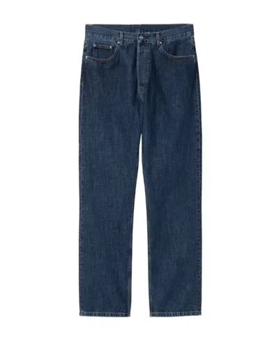 Carhartt Belt Ring Denim Trousers In Blue