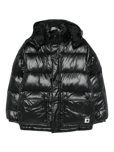 Carhartt Benson Zip-up Puffer Jacket In Black