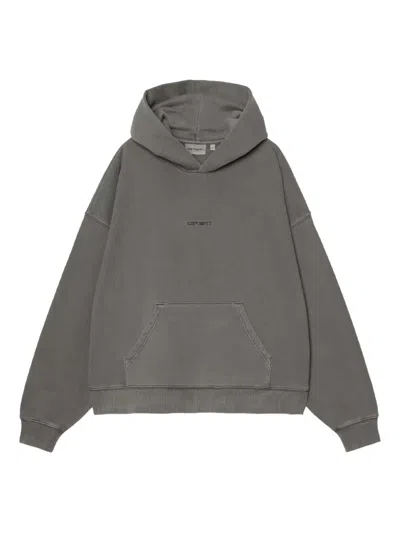 Carhartt Benton Cotton Hoodie In Gray