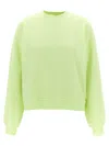 Carhartt Crew Neck Sweatshirt Ribbed Cuffs In Green