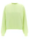 Carhartt Crew Neck Sweatshirt Ribbed Cuffs In Green