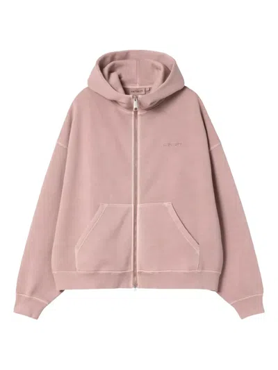 Carhartt Benton Zip-up Hoodie In Pink