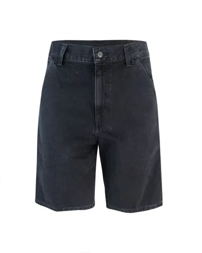 Carhartt Bermuda Single Knee Black Stone Washed