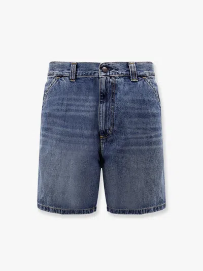 Carhartt Bermuda Single Knee In Denim In Blue