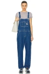 Carhartt Straight Leg Bib Overall Dress In Blue Ston Wash