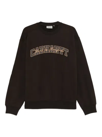 Carhartt Big School Crew-neck Sweatshirt In Brown