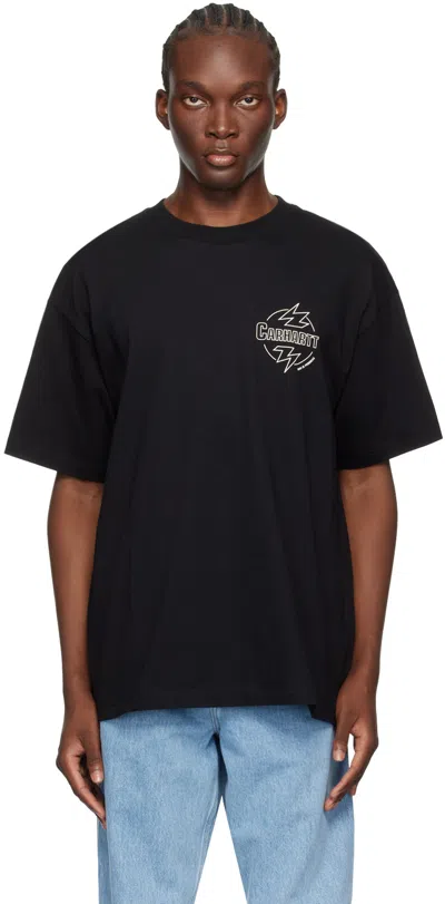 Carhartt Ablaze Organic Cotton T-shirt In Black