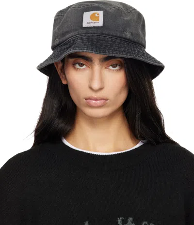 Carhartt Black Aden Bucket Hat In Burgundy