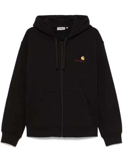 CARHARTT BLACK 'AMERICAN SCRIPT' HOODIE
