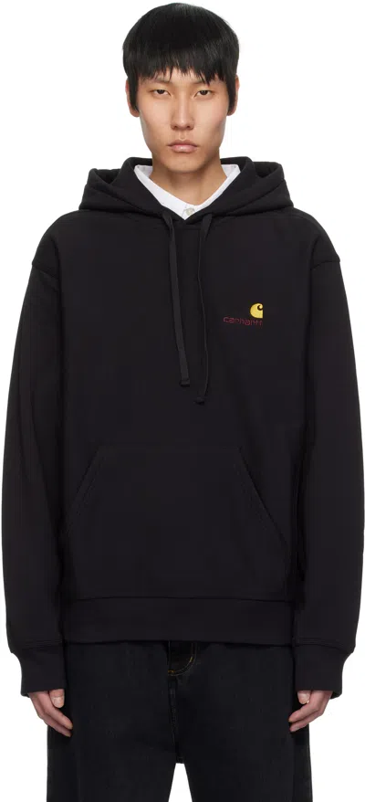 CARHARTT BLACK AMERICAN SCRIPT HOODIE