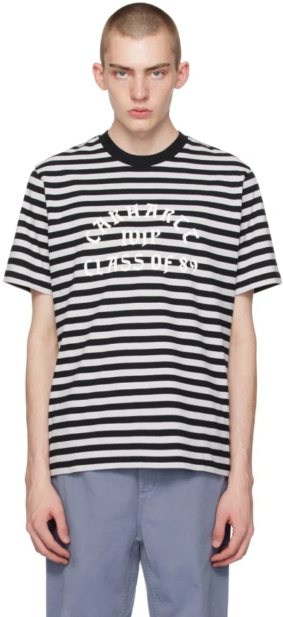Carhartt Black & White Scotty T-shirt In 24a Scotty Stripe, B