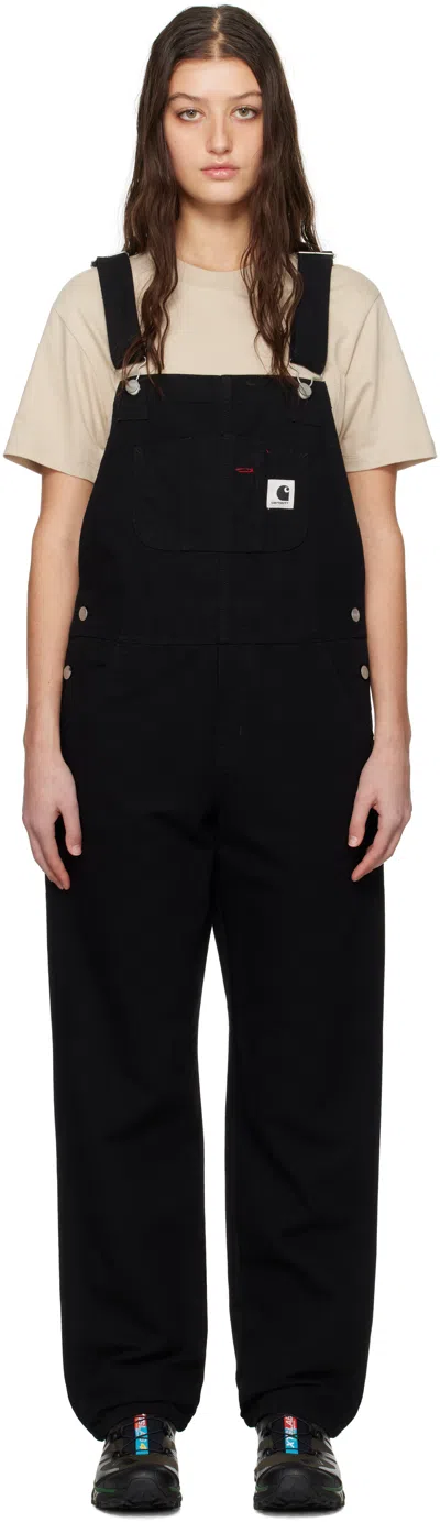 CARHARTT BLACK BIB STRAIGHT OVERALLS