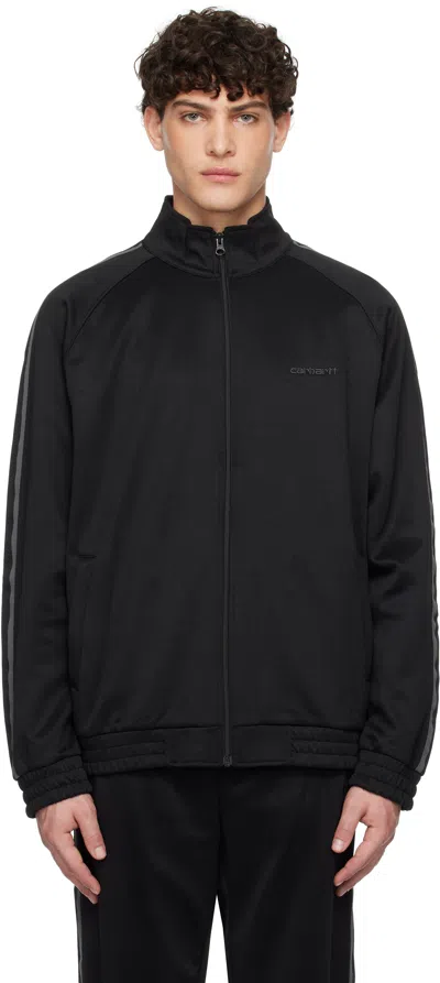 Carhartt Black Bolan Track Jacket In 2f1xx Black / Graphi