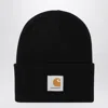 CARHARTT BLACK BONNET WITH PATCH LOGO