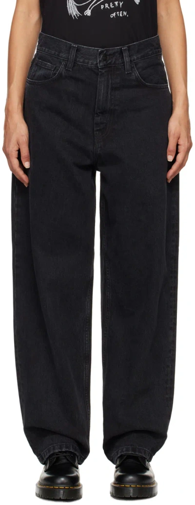 Carhartt Black Brandon Jeans In Black Stone Washed