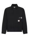 Carhartt Work In Progress Og Arcan Graphic Organic Cotton Canvas Jacket In Black