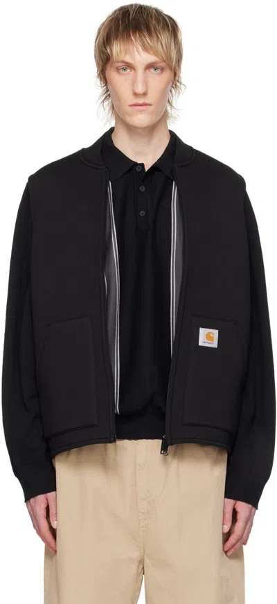 Carhartt Black Car-lux Vest In 0gl Black / Grey